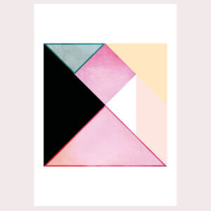 geometrie, illustratie, poster, tekening, tangram, kinderkamer, posters, meisjeskamer, prent, prenten, aan de muur