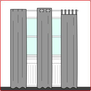 ophangsysteem gordijnen, lussen, ringen, haken, rails, zeilringen,