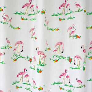 gordijnen, flamingo, wit, roze, meisjeskamer, meisje