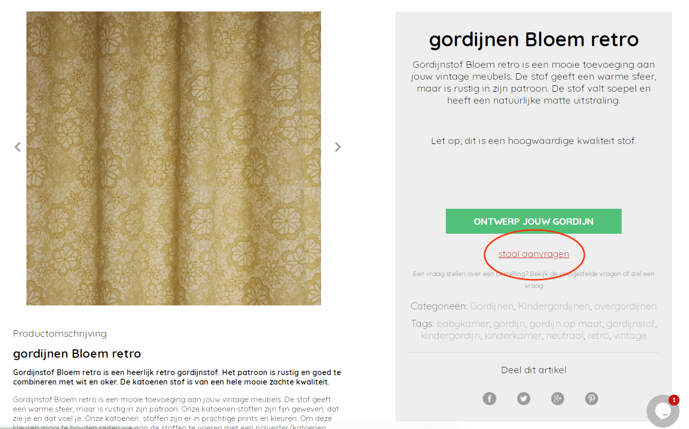 gordijnstalen aanvragen