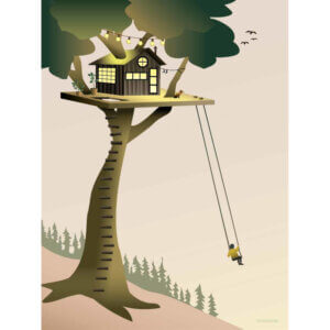 Poster Tree House, poster, kinderkamer, boomhut, okika