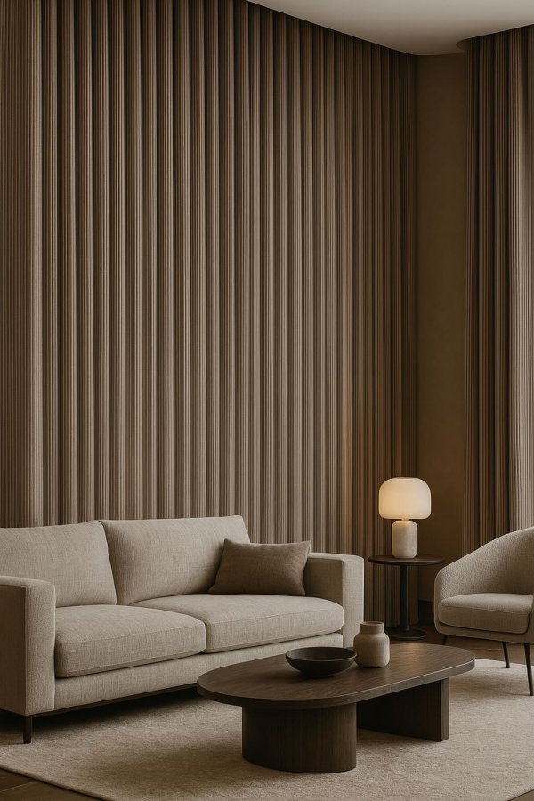 Gordijnen corduroy taupe - Afbeelding 5