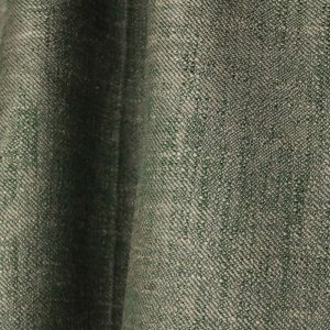 Chateau Mix gordijn in groengrijs met zichtbare groene enn grijze weving en stofdetails in close-up