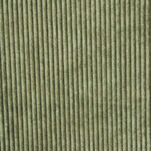 Detail van het zeegroene Corduroy gordijn, jc2406 van okika. Toont de hoogwaardige ribbelstructuur.