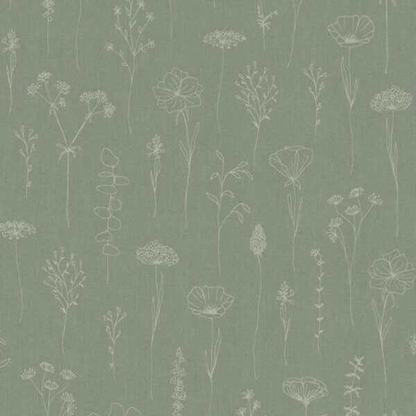 Gordijnen blossom flora groen