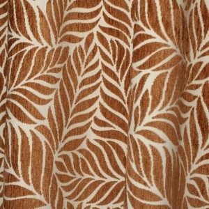 Gordijnen jacquard blad cognac