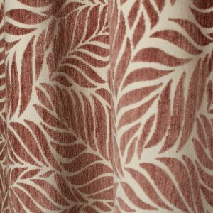 Gordijnen jacquard blad roze