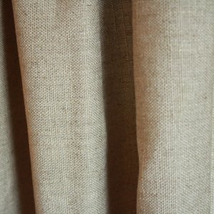 Linnen gordijnstof in naturel zandkleur van Okika BB2510, perfect op maat gemaakt, linnen gordijnen