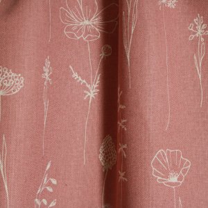 Details roze bloemen gordijnen Blossom Flora gemaakt van katoen