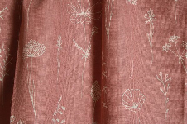 Details roze bloemen gordijnen Blossom Flora gemaakt van katoen