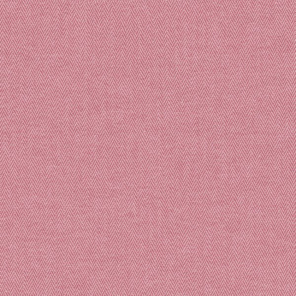 Detail van roze linnenlook gordijnstof met subtiele visgraatstructuur – Okika