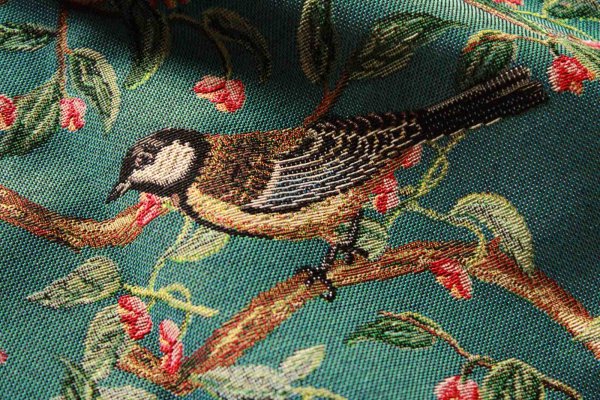 Stof azure vogels - Afbeelding 2