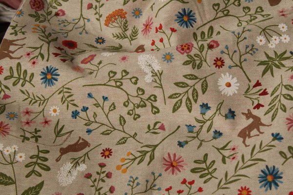 Stof sprankel bloemen