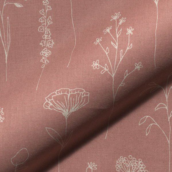 Stof blossom flora roze