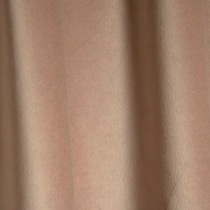 Stofpatroon van zandkleurige velvet gordijnen Renoir REY2532 met zachte vleug en rijke textuur