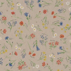 Gordijnen bloemen veld