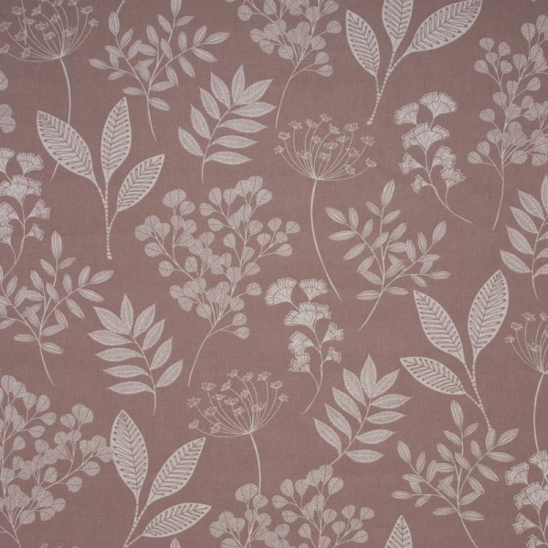 Stofpatroon van roze botanische gordijnen – Okika collectie BB2530, leuk bloemen gordijn voor de kinderkamer