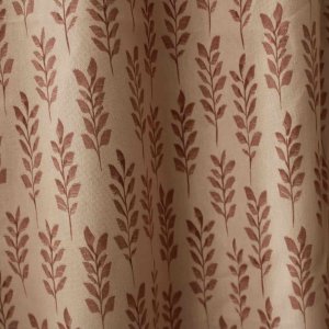 Leaves blush bloemengordijnen in moderne woonkamer, sfeerfoto Okika BB2531