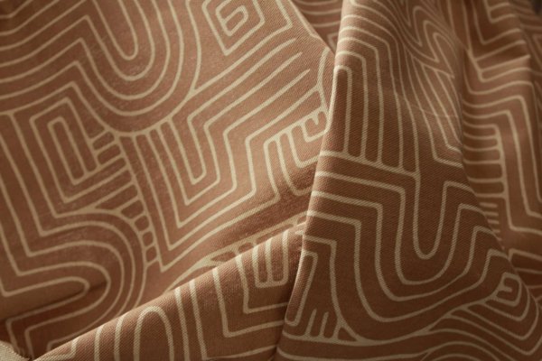 Maze abstracte gordijnstof op rol, losse meterware – Okika