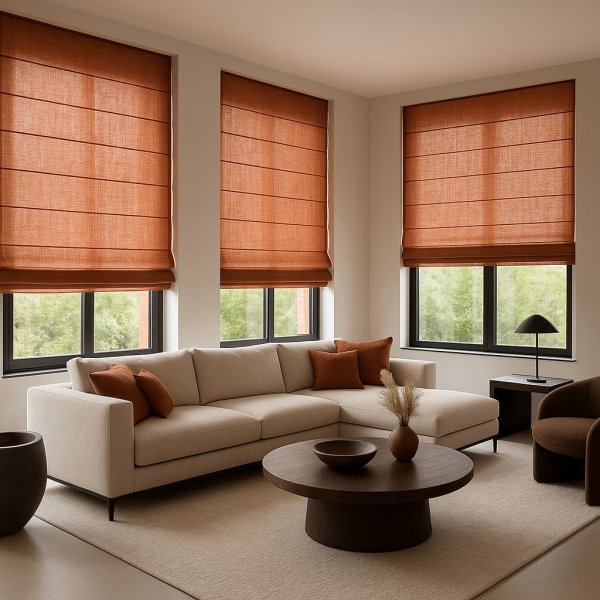 Vouwgordijnen linnen maison terra - Afbeelding 2