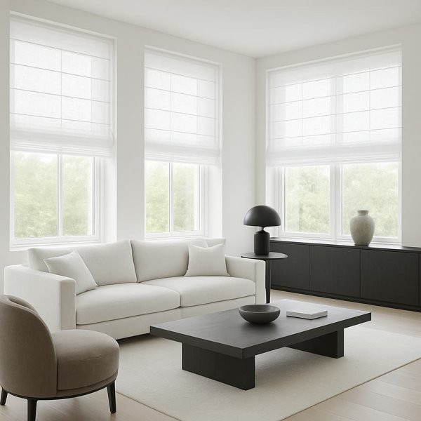 Vouwgordijnen linnen maison ivoor - Afbeelding 2