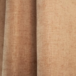 Gordijnen chenille velvet soft taupe