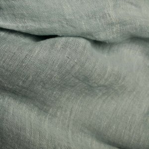 Vouwgordijnen linnen opale blauw