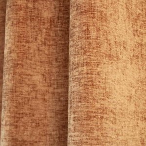 Gordijnen chenille velvet bruin