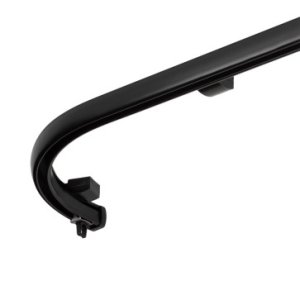 Gordijnrails wave zwart met bocht per 0,5 m