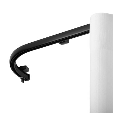 Gordijnrails wave zwart met bocht per 0,5 m - Afbeelding 3