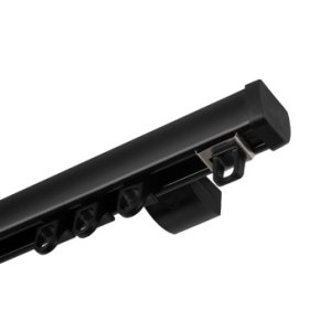 Gordijnrails wave zwart per 0,5 m