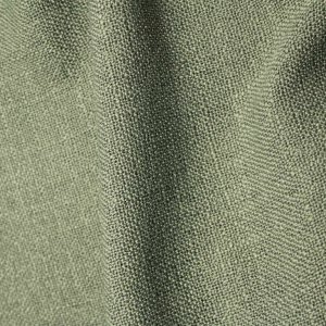 Stofstructuur van zeegroene semilichtdoorlatende gordijnen uit de Boucloir collectie JC2610 met duidelijk zichtbaar overtwijst garen en een grove weving.