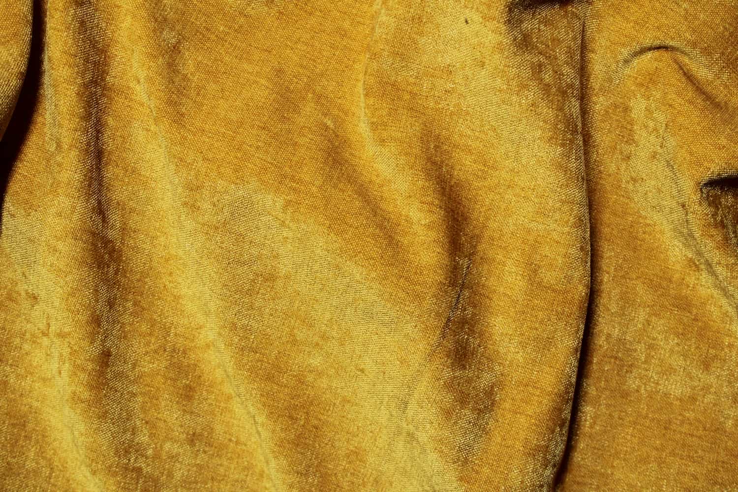 Vouwgordijn chenille krijt geel