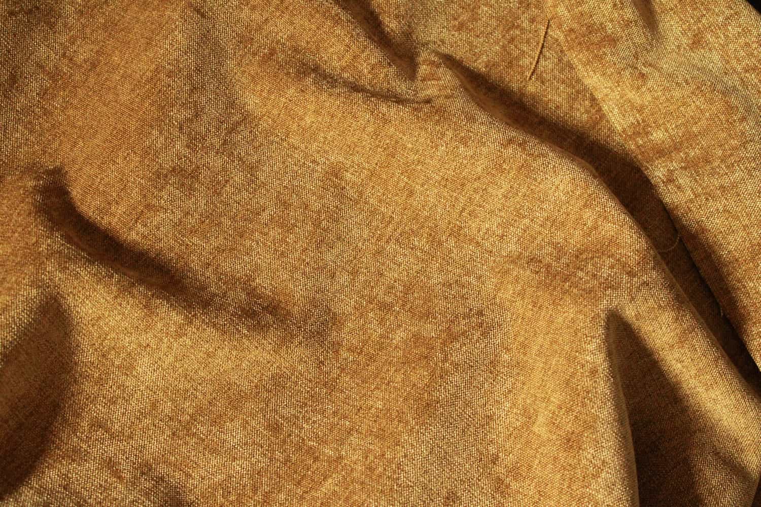 Vouwgordijn chenille krijt goudgeel