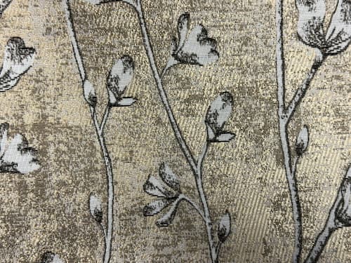 Gordijnen jacquard flora goud