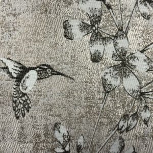 Gordijnen jacquard vogel beige