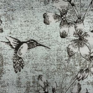 Gordijnen jacquard vogel mintgroen