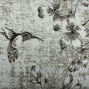 Gordijnen jacquard vogel offwhite