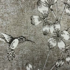Gordijnen jacquard vogel taupe