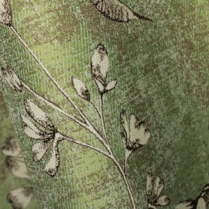patroon van vogels in groene jacquard gordijnstof gedraaide stof