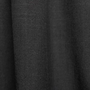 zwarte linnen look gordijnen uit de Elegance collectie, stofdetails van geplooide gordijnen met een natuurlijke uitstraling.