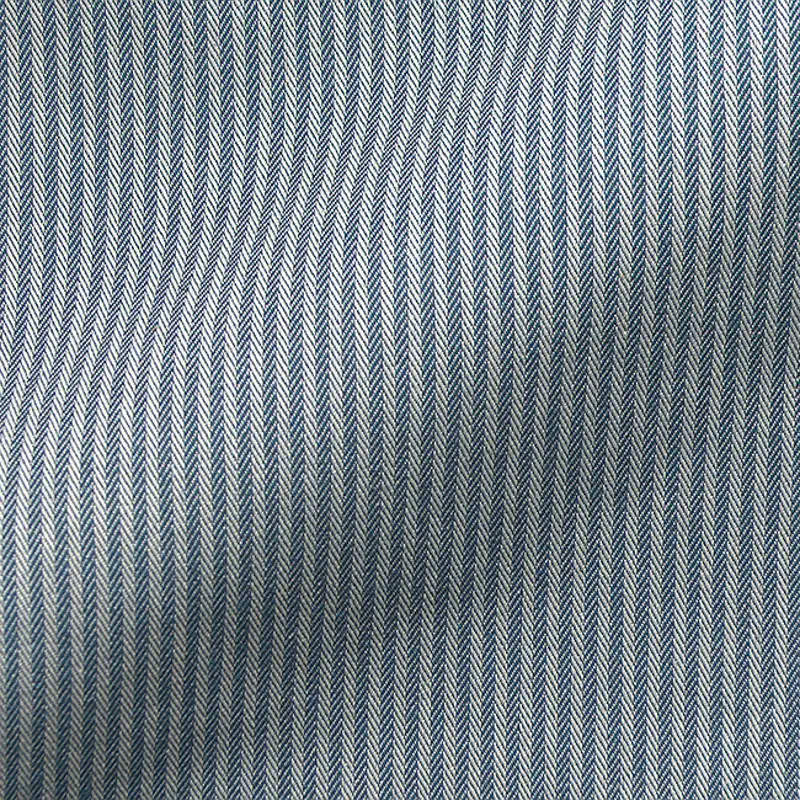 Gordijnen strepen visgraat blauw