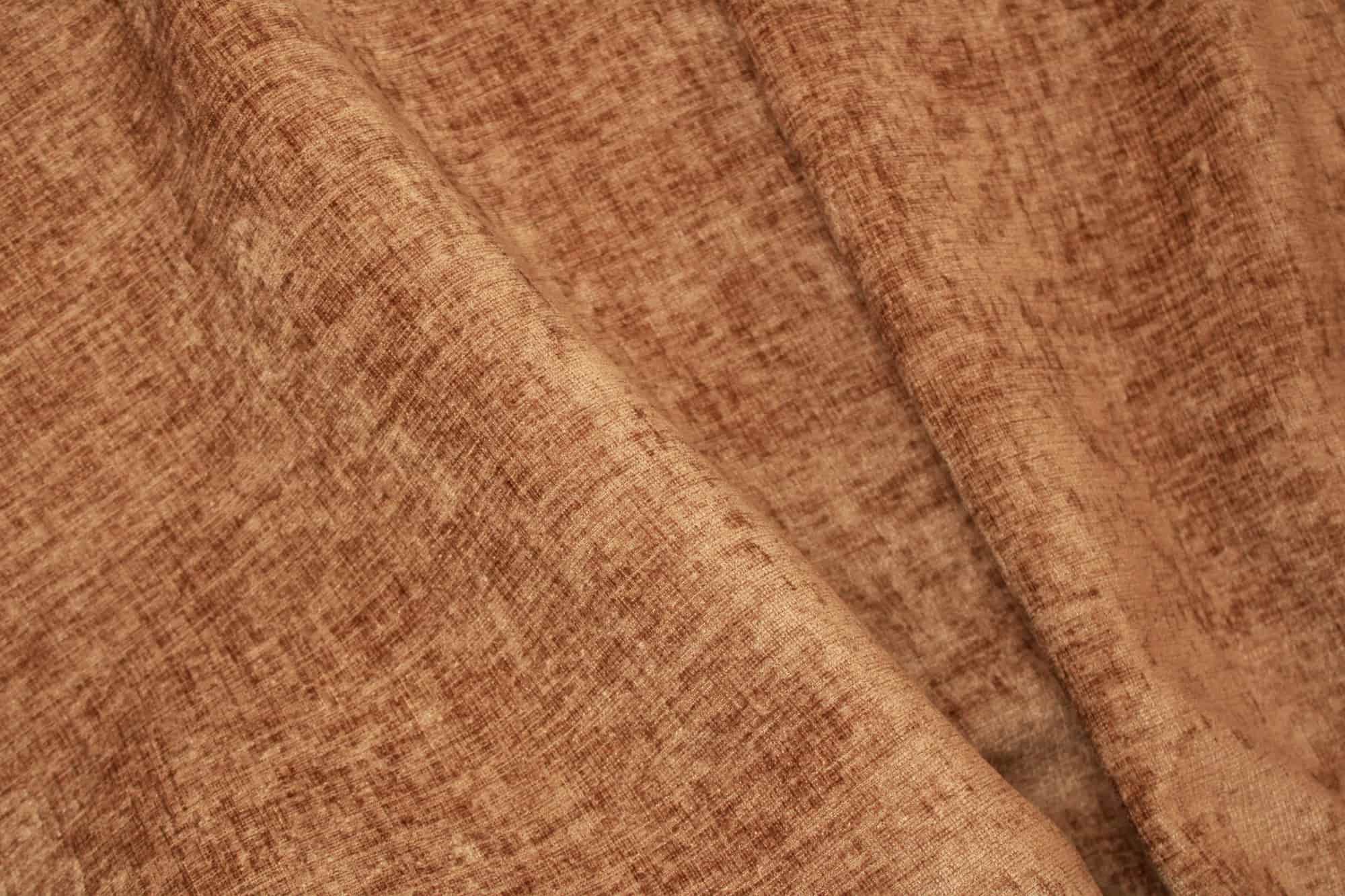 Vouwgordijn chenille velvet bruin